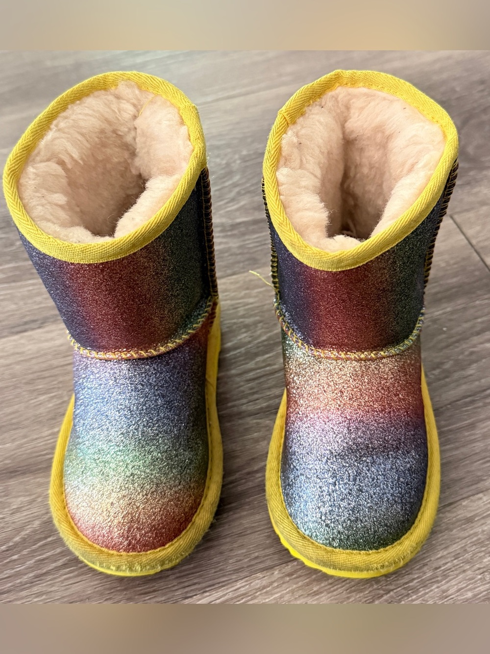 UGG Kids Classic II Rainbow Glitter boots